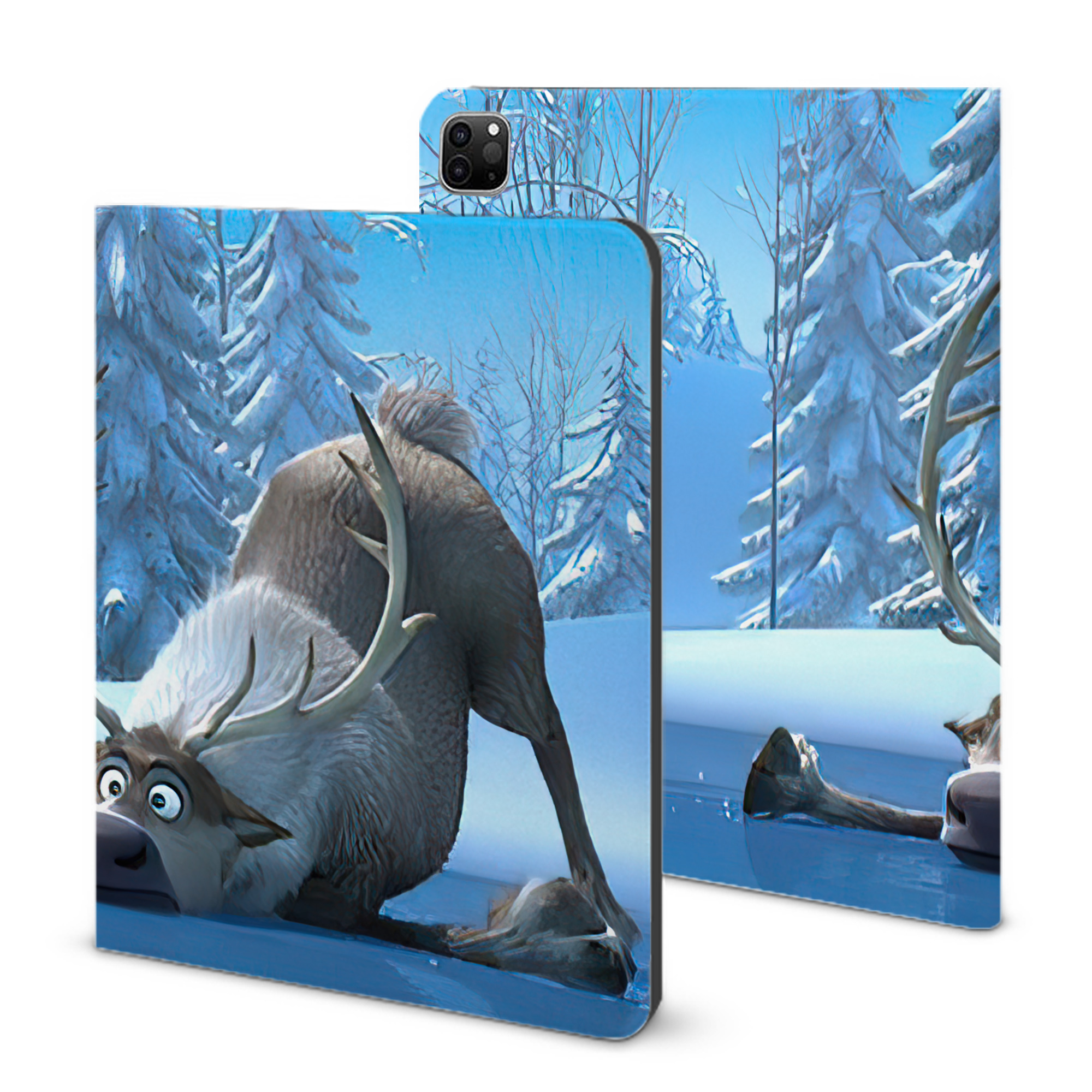 （画像用） アナと雪の女王 アンナ エルサ Frozen Anna Elsa IPad ケース ブック型 PUレザー TPU 耐衝撃 軽量 薄型 ペン収納なし 全面保護 IPad 各モデル対応